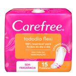 PROTETOR DIARIO CAREFREE FLEXI SEM PERFUME 15UN