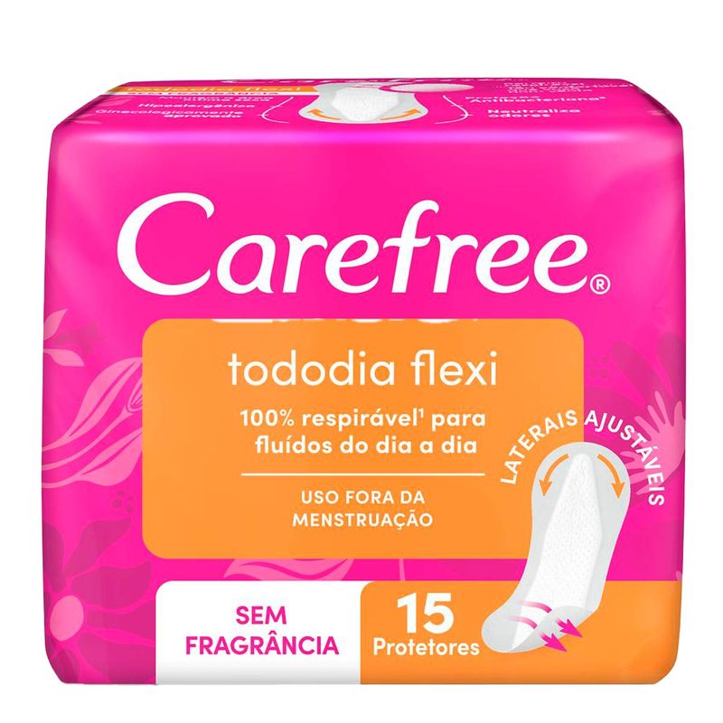 PROTETOR DIARIO CAREFREE FLEXI SEM PERFUME 15UN