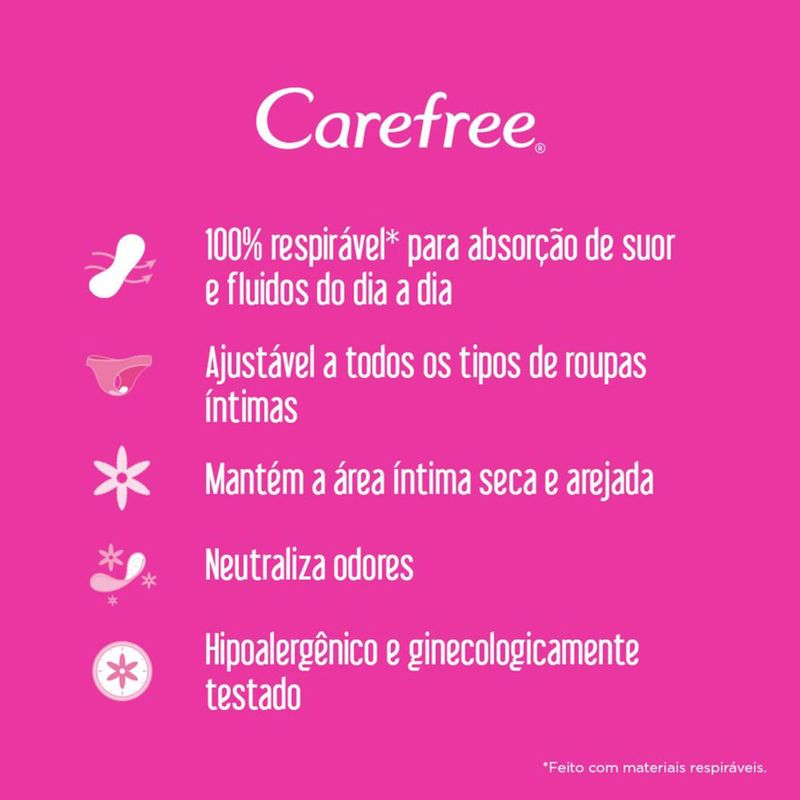 PROTETOR DIARIO CAREFREE FLEXI SEM PERFUME LEVE80 PAGUE60