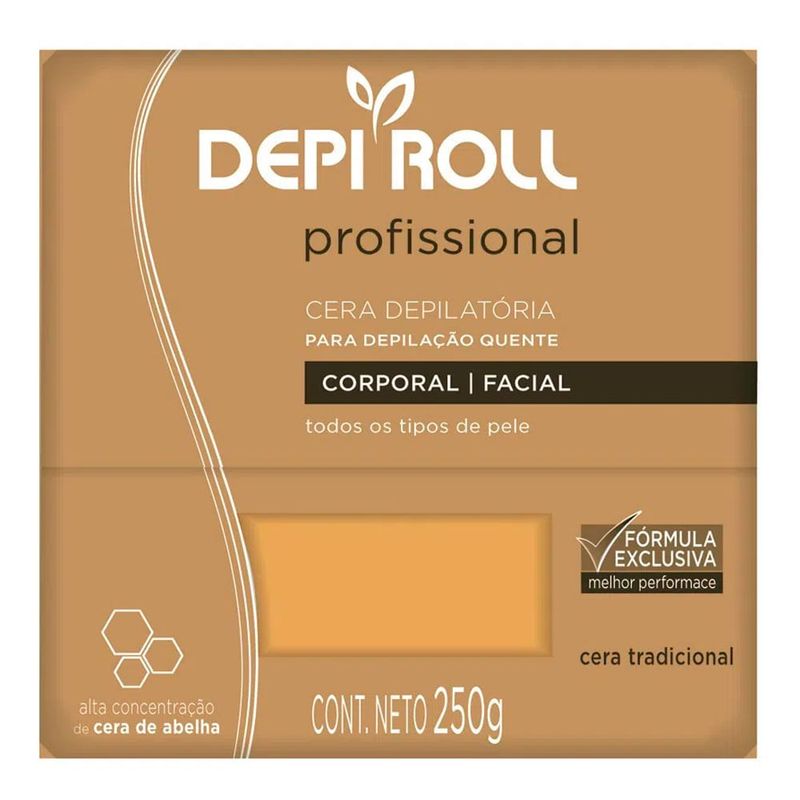 CERA DEPILATORIA DEPI ROLL QUENTE TRADICIONAL 250G
