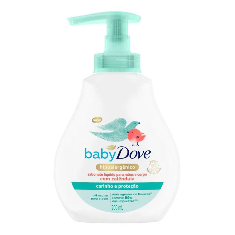 DOVE SABONETE LIQUIDO BABY CALENDULA CARINHO E PROTEÇAO HIDR