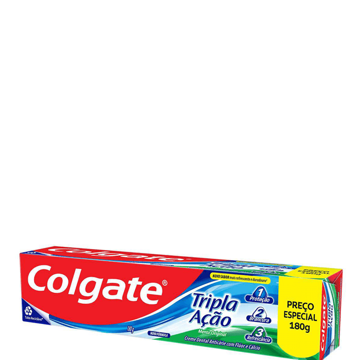 CREME DENTAL COLGATE TRIPLA AÇAO MENTA ORIGINAL 180G