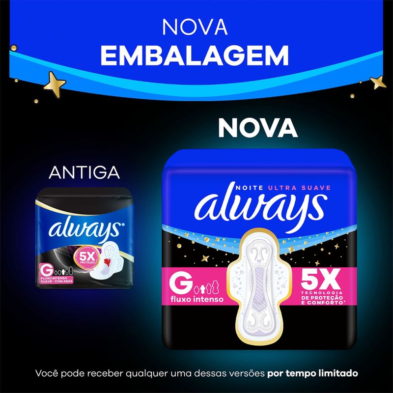 ABSORVENTE ALWAYS NOITES TRANQUILAS COBERTURA SUAVE REGULAR