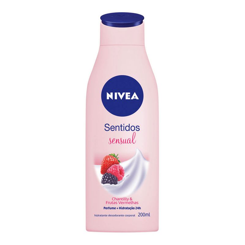 NIVEA HIDRATANTE CORPORAL SENTIDOS SENSUAL CHANTILLY E FRUTA
