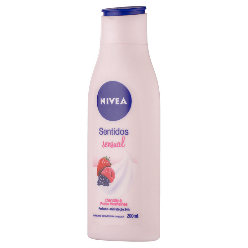NIVEA HIDRATANTE CORPORAL SENTIDOS SENSUAL CHANTILLY E FRUTA