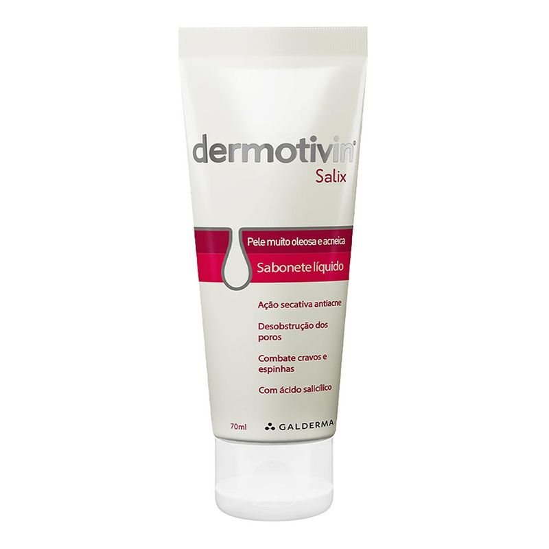 DERMOTIVIN SALIX SABONETE LIQUIDO PELE ACNEICA 70ML