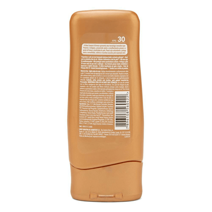 CENOURA E BRONZE PROTETOR SOLAR COM COR EFEITO DOURADO FPS30