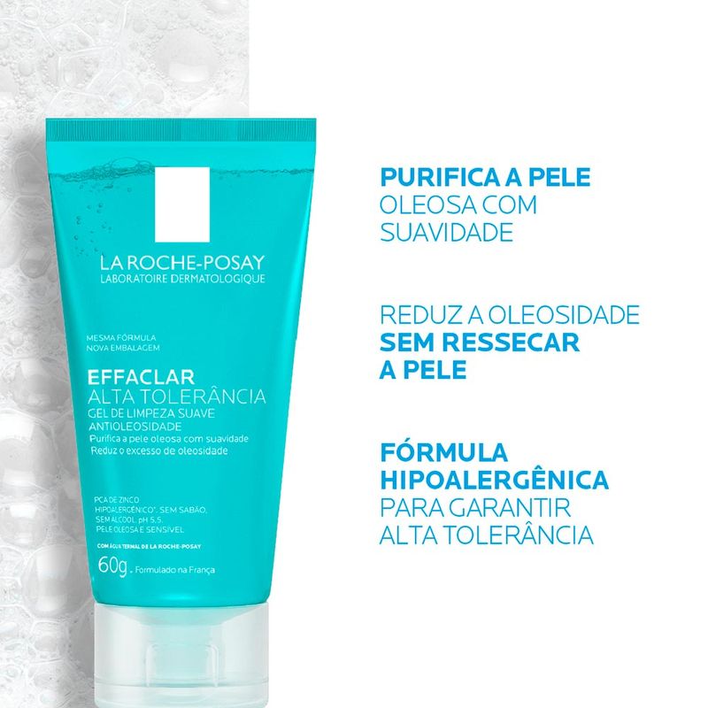 EFFACLAR GEL DE LIMPEZA FACIAL ALTA TOLERANCIA LA ROCHE 60G