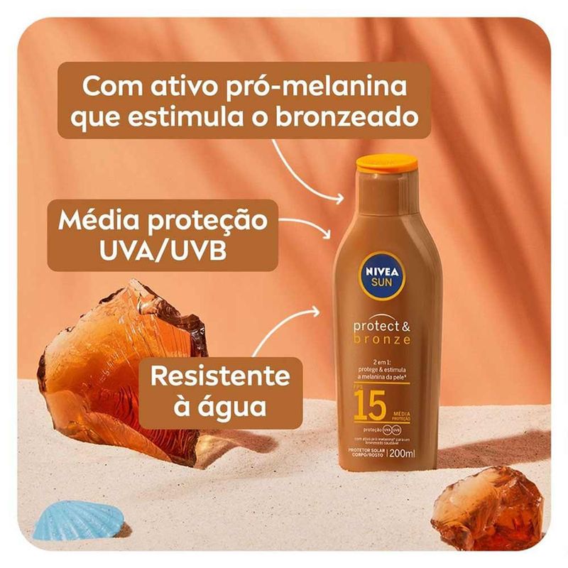 NIVEA SUN PROTETOR SOLAR PROTECT E BRONZE FPS15 200ML