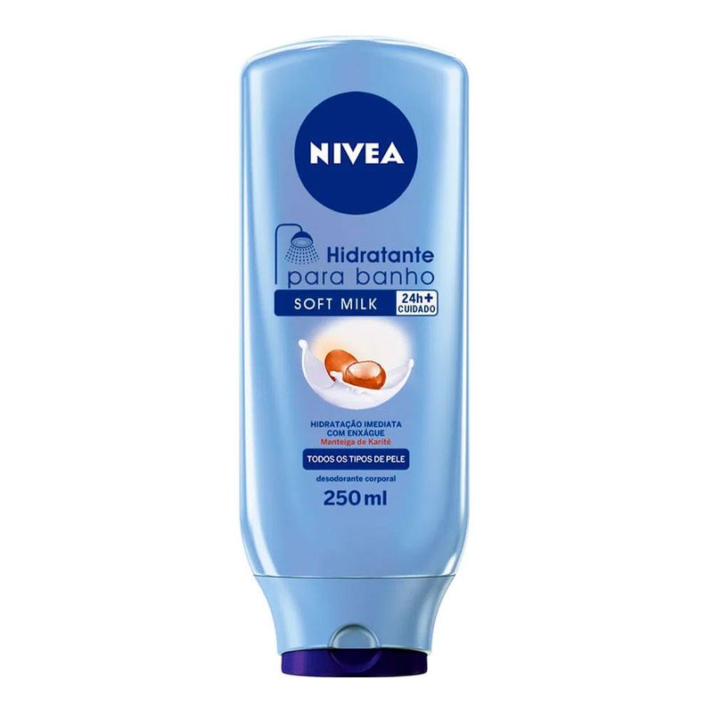 NIVEA HIDRATANTE PARA BANHO SOFT MILK TODOS TIPOS DE PELE 25