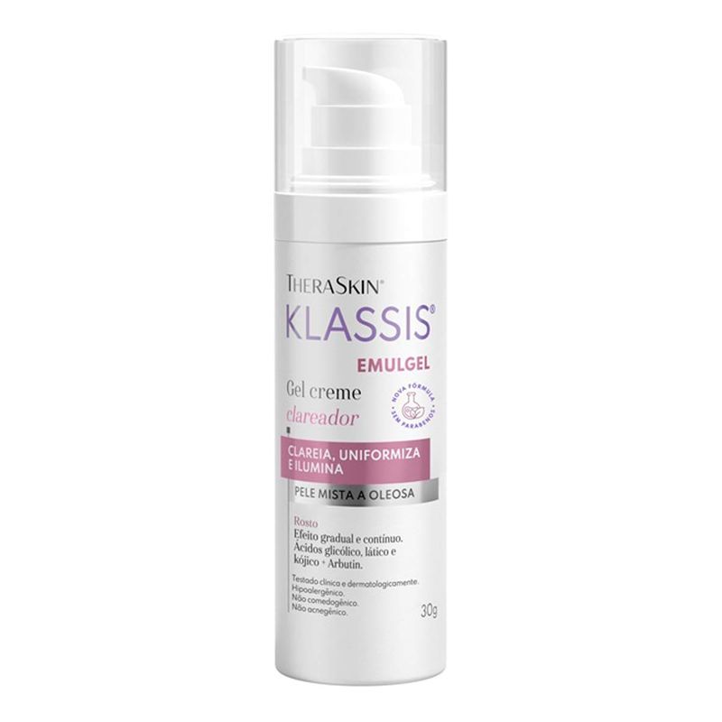 KLASSIS EMULGEL FPS20 CLAREADOR DA PELE 30G