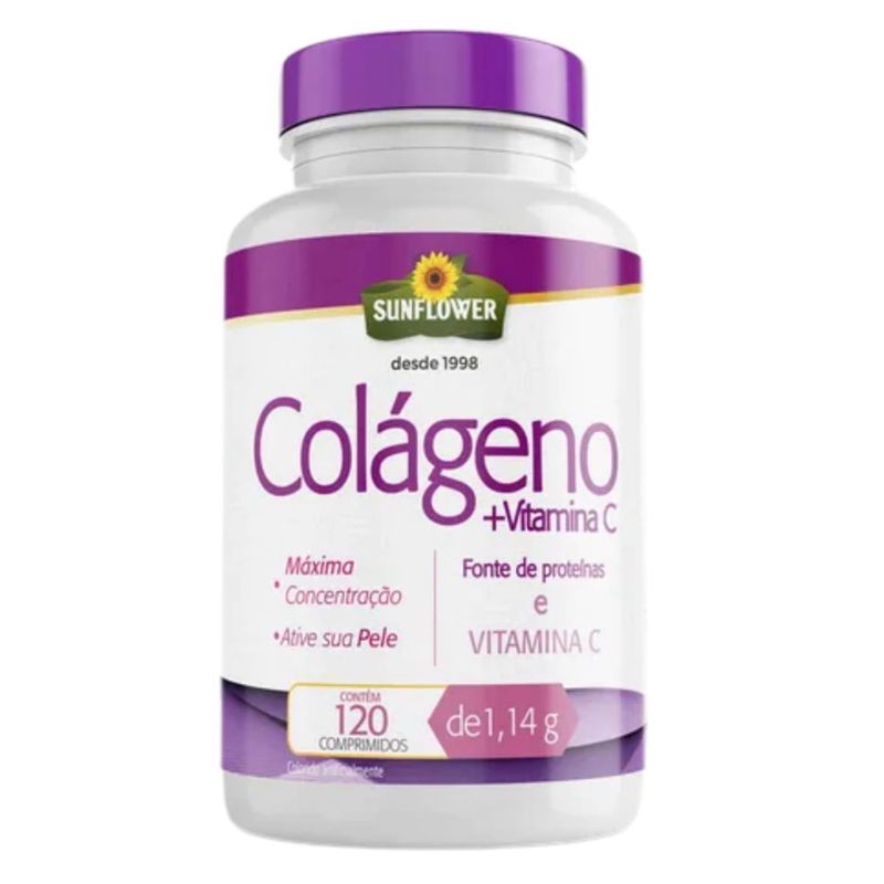 COLAGENO MAIS VITAMINA C SUNFLOWER 120CAP