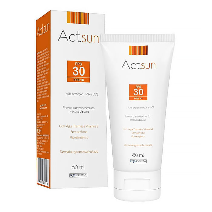 ACTSUN PROTETOR SOLAR FACIAL FPS30 60ML