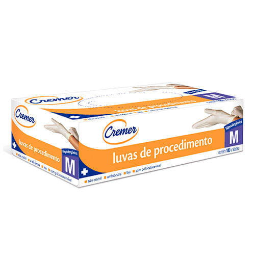 LUVA DE PROCEDIMENTO CREMER MEDIA 100UN