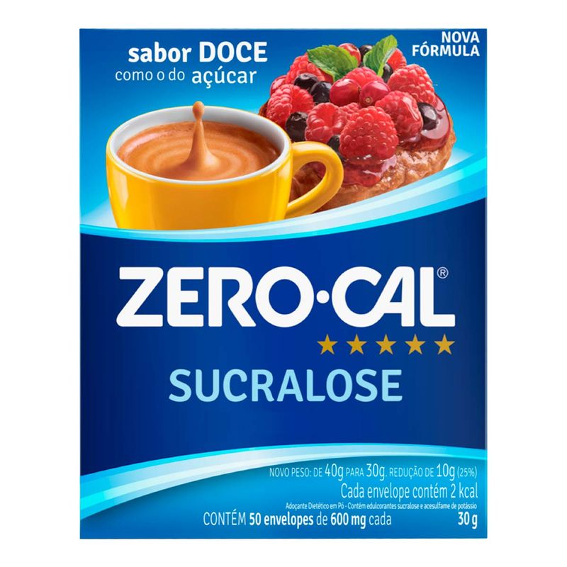 ADOÇANTE ZERO CAL SUCRALOSE 50ENVELOPES