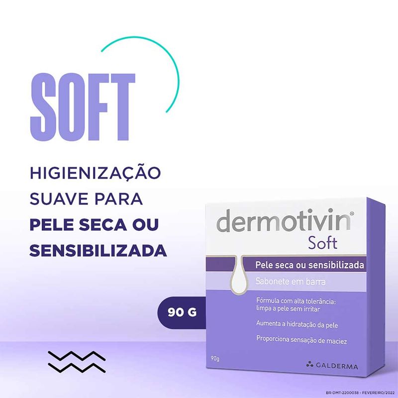 DERMOTIVIN SOFT COMPLEX SABONETE EM BARRA PELE SECA OU SENSI