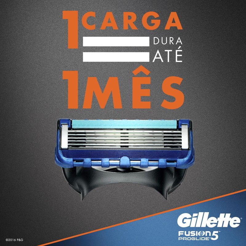 CARGA GILLETTE FUSION PROGLIDE  REGULAR 2UN
