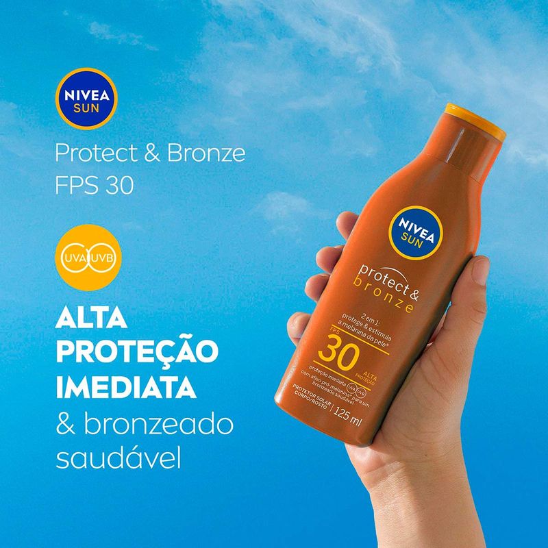 NIVEA SUN PROTETOR SOLAR PROTECT&BRONZE LOÇAO FPS30 125ML