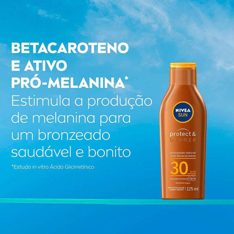 NIVEA SUN PROTETOR SOLAR PROTECT&BRONZE LOÇAO FPS30 125ML