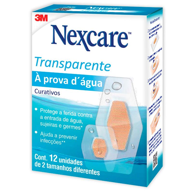 CURATIVO NEXCARE A PROVA DE AGUA DOIS TAMANHOS 12UN
