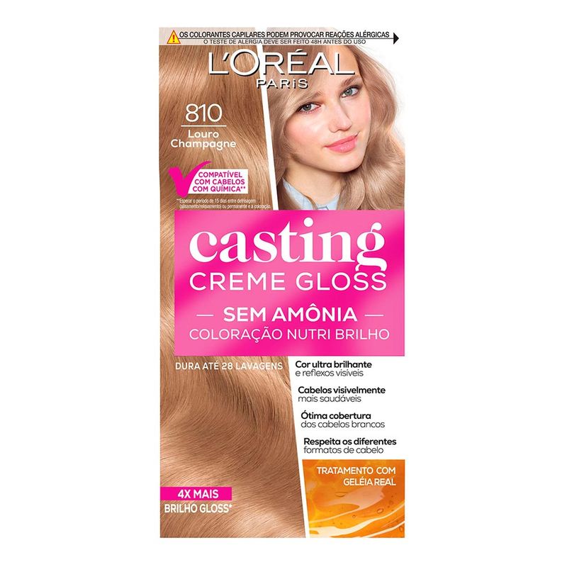 TINTURA CASTING CR GLOSS 810 LOURO CHAMPAGNE