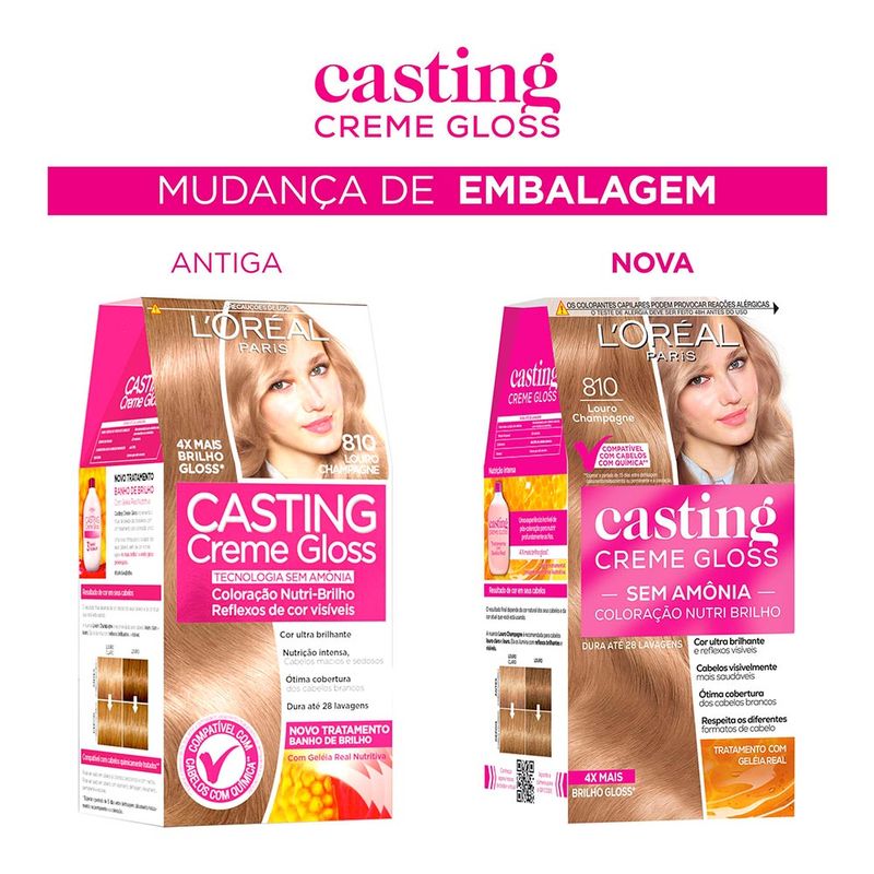 TINTURA CASTING CR GLOSS 810 LOURO CHAMPAGNE