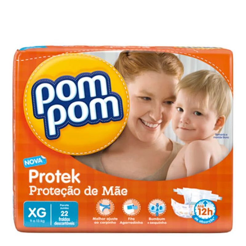 FRALDA POM POM PROTEKBABY XG 22UN