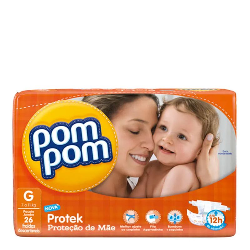 FRALDA POM POM PROTEKBABY G 26UN