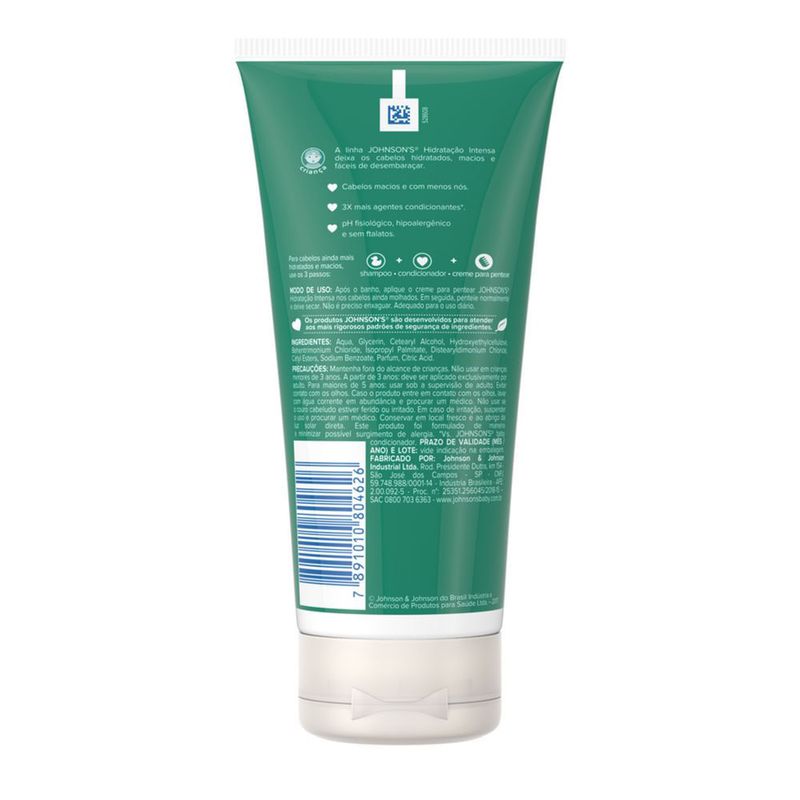 CREME DE PENTEAR JOHNSONS BABY HIDRATAÇAO INTENSA 200ML