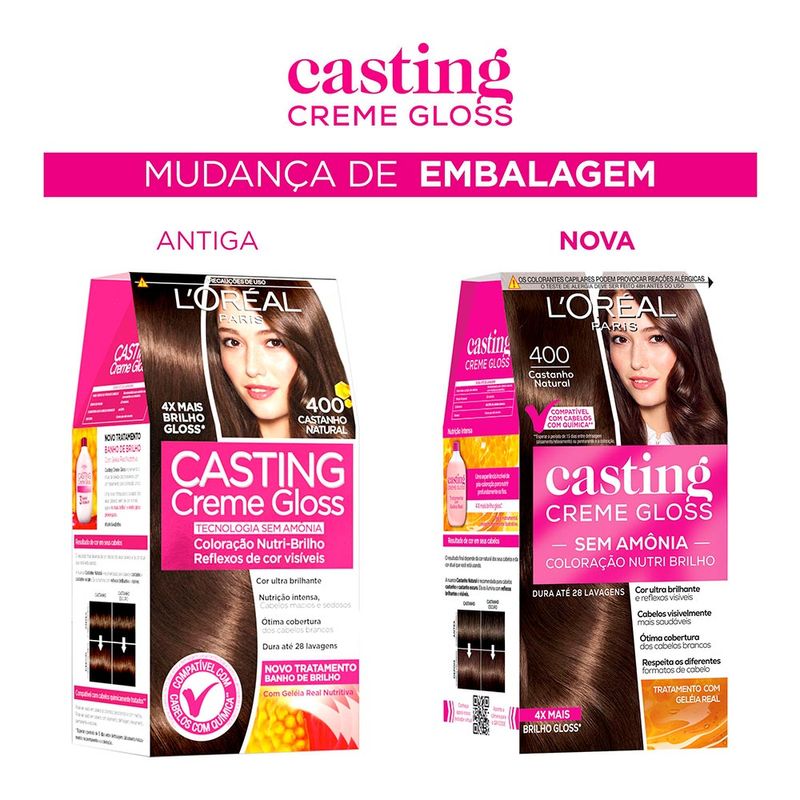 TINTURA CASTING CR GLOSS 400 CASTANHO NATURAL