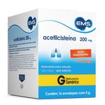 ACETILCISTEINA EMS 200MG 16ENVELOPES GEN