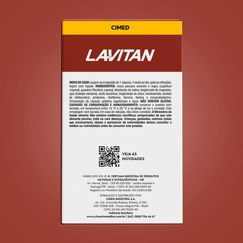 LAVITAN MACA PERUANA 60CAP