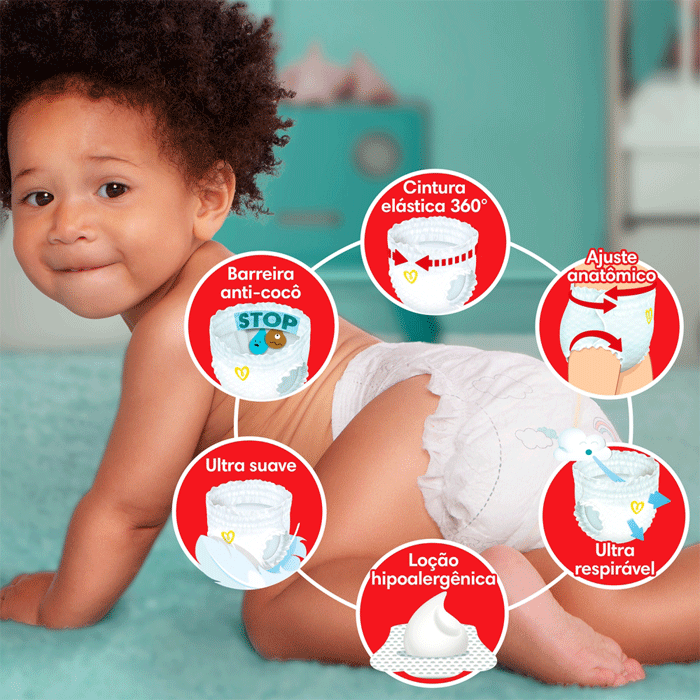 FRALDA PAMPERS PANTS P 40UN