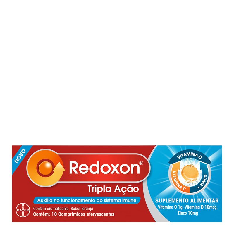 REDOXON TRIPLA AÇAO 10CPR EFERVESCENTES