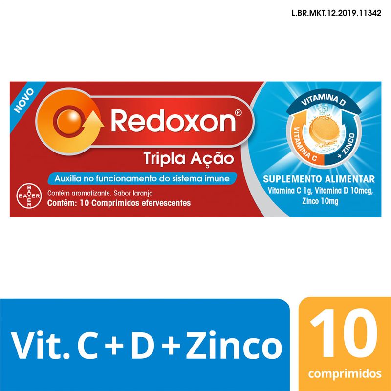 REDOXON TRIPLA AÇAO 10CPR EFERVESCENTES