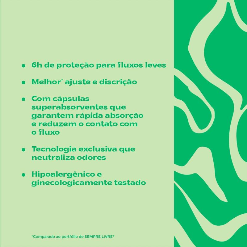 ABSORVENTE SEMPRE LIVRE ADAPT COBERTURA SUAVE COM ABAS 16UN