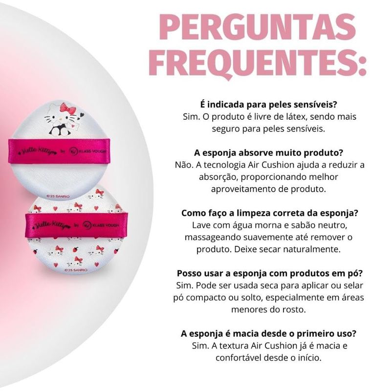 ESPONJA DUPLA AIR CUSHION BY HELLO KITTY 2 UN