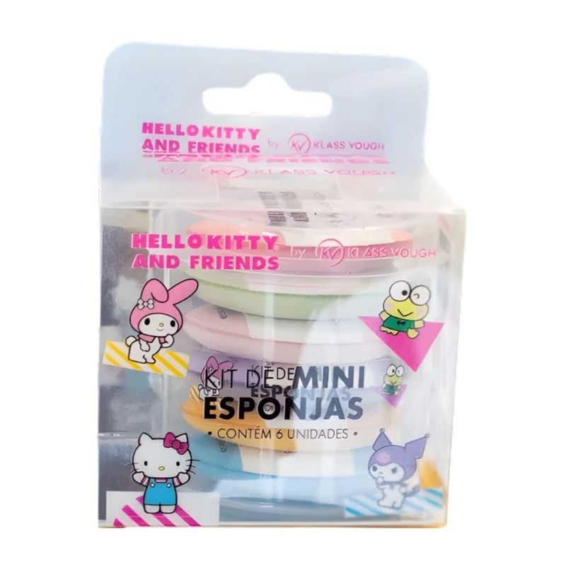 KIT NECESSAIRE MINI ESPONJA BY HELLO KITTY 6UN