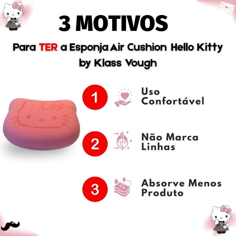 ESPONJA P/ BASE AIR CUSHION BY HELLO KITTY