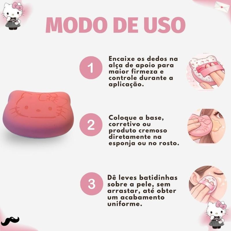 ESPONJA P/ BASE AIR CUSHION BY HELLO KITTY