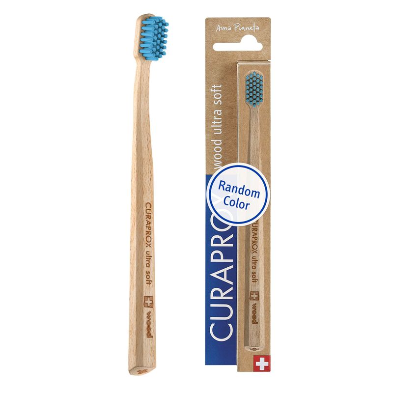 ESCOVA DENTAL CURAPROX WOOD ADULTO ULTRA MACIA