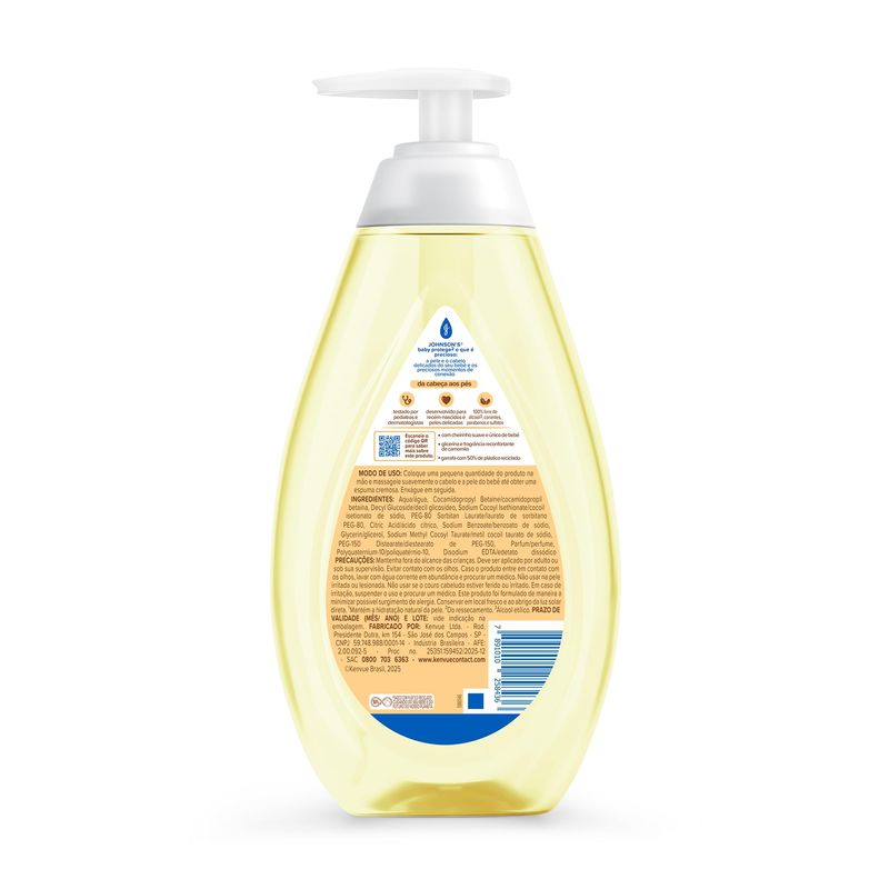 SABONETE LIQUIDO JOHNSONS BABY CAMOMILA 750ML