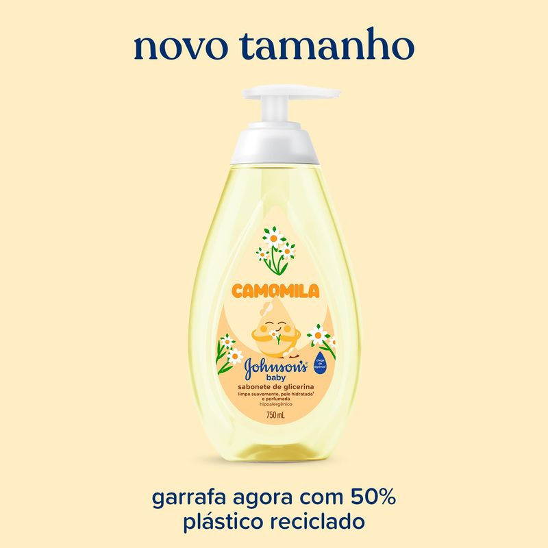 SABONETE LIQUIDO JOHNSONS BABY CAMOMILA 750ML