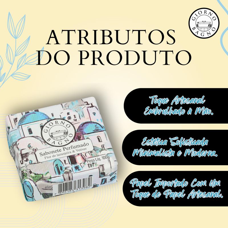 SABONETE GIORNO BAGNO FLOR DE LARANJEIRA / VETIVER 100G