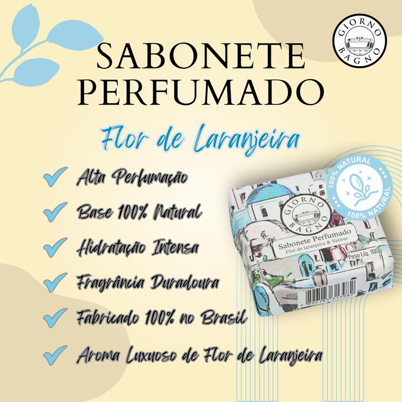 SABONETE GIORNO BAGNO FLOR DE LARANJEIRA / VETIVER 100G