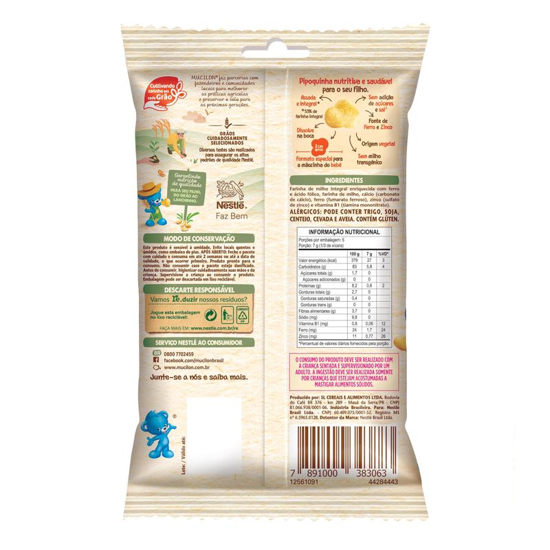MUCILON SNACK LANCHINHO PIPOQUINHA 35G