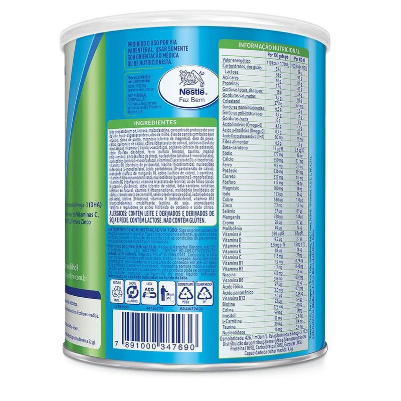 ASCENDA FORMULA INFANTIL SABOR BAUNILHA 800G