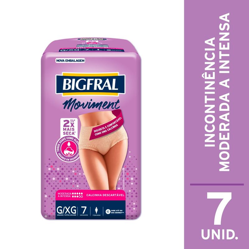 ROUPA INTIMA BIGFRAL MOVIMENT UNISSEX G/XG 7UN