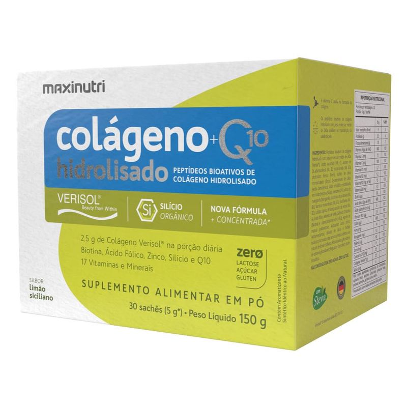 COLAGENO HID VERISOL + Q10 MAXINUTRI LIMÃO SICIL 30SACHES