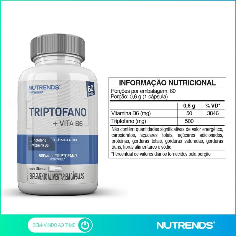 TRIPTOFANO + B6 600MG NUTRENDS 60CAP